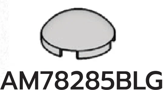 Tile 2 x 2 round dome in Gray, Dull