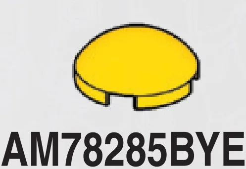 Tile 2 x 2 round dome in Yellow, Lemon