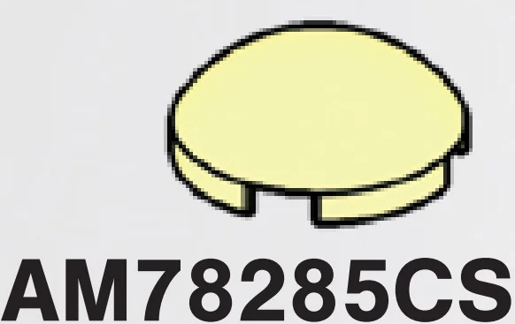 Tile 2 x 2 round dome in Yellow, Pastel