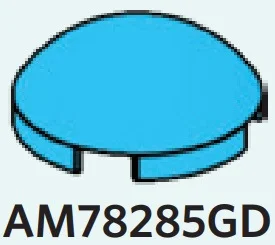 Tile 2 x 2 round dome in Blue, Rich Sky
