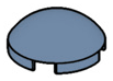 Tile 2 x 2 round dome in Blue, Faded Denim