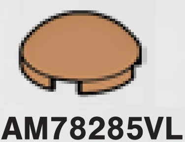 Tile 2 x 2 round dome in Brown, Light Nougat
