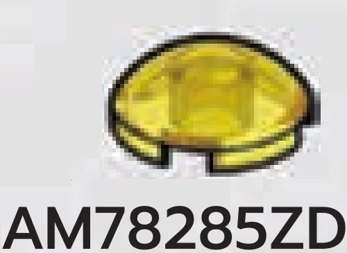 Tile 2 x 2 round dome in Yellow (Translucent)