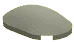 Brick 2 x 1 x 3 round dome in White