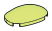 Brick 2 x 1 x 3 round dome in Green, Light Sea