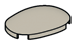 Brick 2 x 1 x 3 round dome in Grey, Light