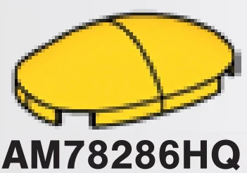 Brick 2 x 1 x 3 round dome in Yellow, Dark