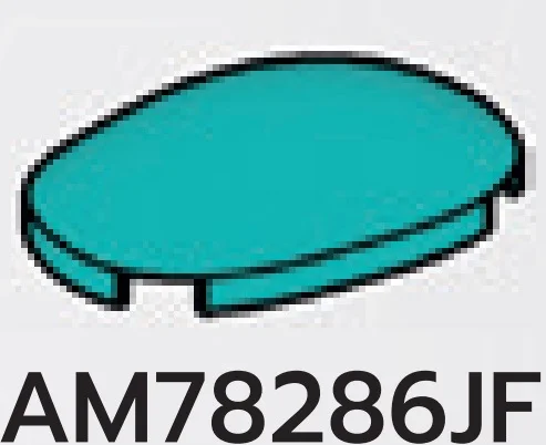 Brick 2 x 1 x 3 round dome in Blue, Robin's Egg