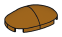 Brick 2 x 1 x 3 round dome in Brown, Caramel