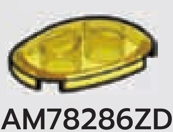 Brick 2 x 1 x 3 round dome in Yellow (Translucent)