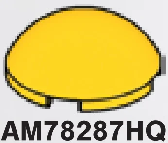 Brick 3 x 1 x 3 round dome in Yellow, Dark