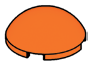 Brick 3 x 1 x 3 round dome in Orange, Smoky