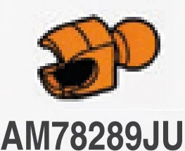 Connector: ball joint small with ball joint socket in Yellow, Orange