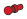 Connector: ball socket joint on small pin in Red, Flame
