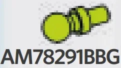Connector: ball socket joint on small pin in Green, Spring