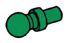 Connector: ball socket joint on small pin in Green, Forest