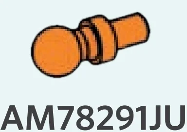 Connector: ball socket joint on small pin in Orange, Smoky