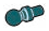 Connector: ball socket joint on small pin in Blue, French