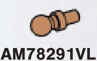 Connector: ball socket joint on small pin in Brown, Light Nougat