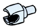 Connector: ball socket medium on small pin