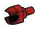 Connector: ball socket medium on small pin in Red (Camo)