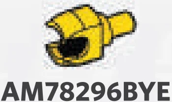 Connector: ball socket medium on small pin in Yellow, Lemon
