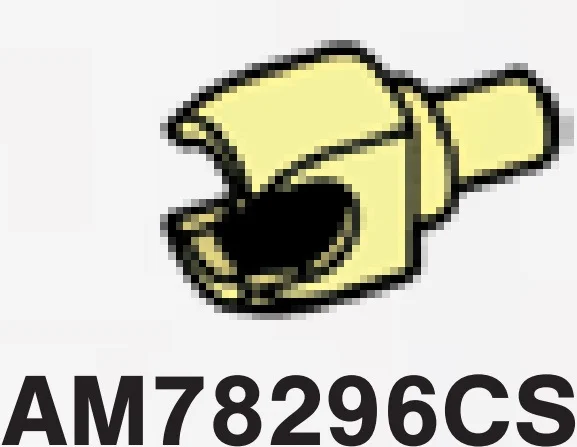 Connector: ball socket medium on small pin in Yellow, Pastel