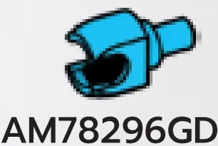 Connector: ball socket medium on small pin in Blue, Rich Sky