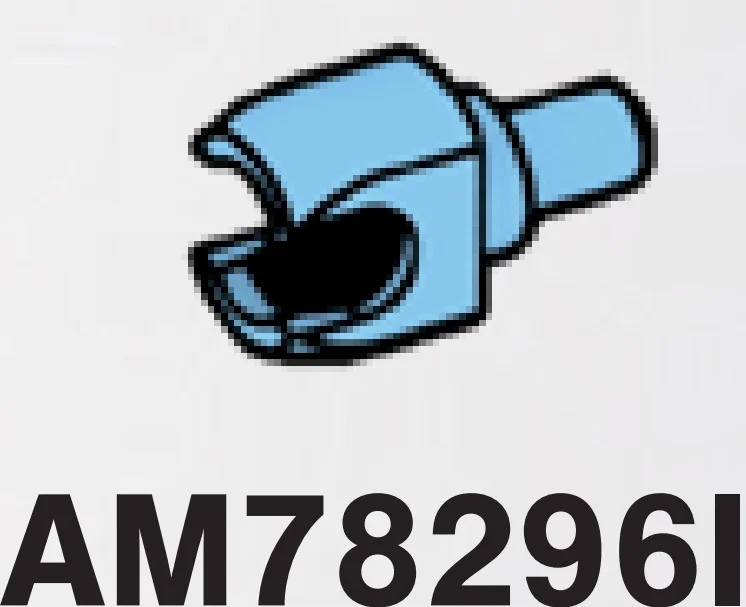 Connector: ball socket medium on small pin in Blue, Deep Pastel