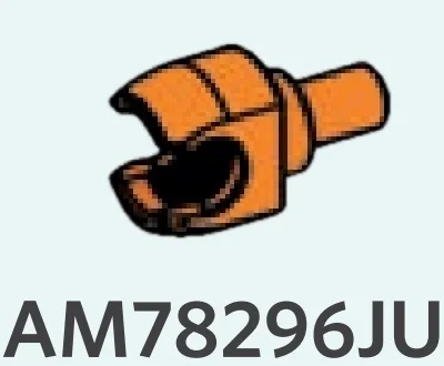 Connector: ball socket medium on small pin in Orange, Smoky
