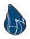 Scenery piece: flame, medium plume on single stud mounting in Blue, Midnight