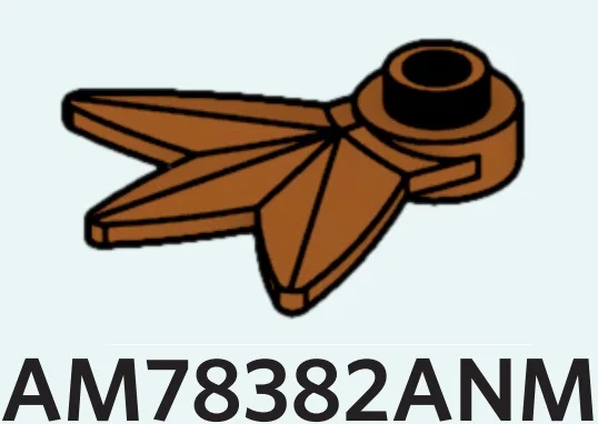 Plate 1 x 1 round with hole and three protruding blades