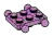 Plate 2 x 3 studs on top & bottom, small ball joints on sides in Mauve