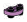 Plate 1 x 2 half-round Connector: male:male in Mauve