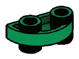 Plate 1 x 2 half-round Connector: male:male in Green, Forest