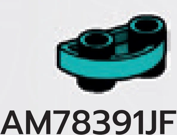 Plate 1 x 2 half-round Connector: male:male in Blue, Robin's Egg