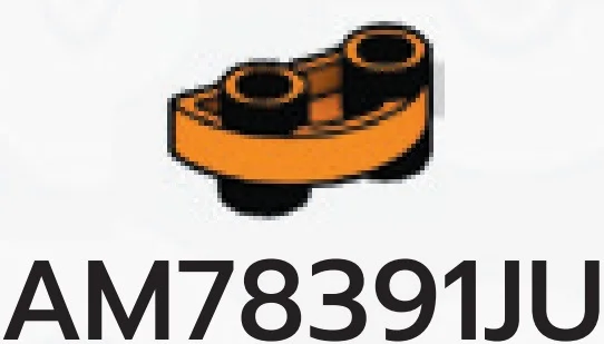 Plate 1 x 2 half-round Connector: male:male in Orange, Smoky