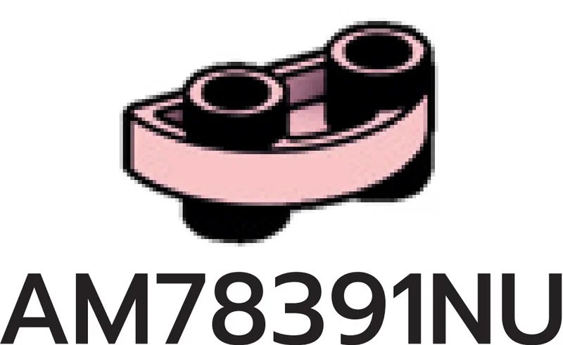 Plate 1 x 2 half-round Connector: male:male