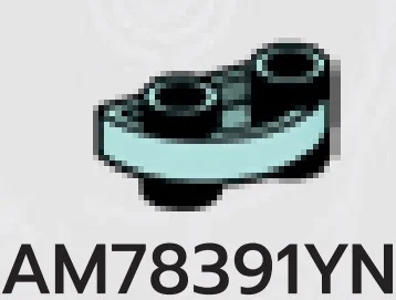 Plate 1 x 2 half-round Connector: male:male