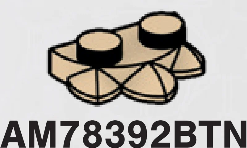 Plate 1 x 2 half-round with three ''toes'' in Sand, Dark