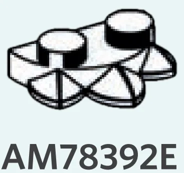 Plate 1 x 2 half-round with three ''toes'' in White