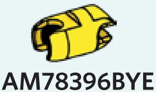 Connector: ball socket medium, perpendicular pair in Yellow, Orange