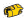 Connector: ball socket medium, perpendicular pair in Yellow, Dark
