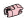 Connector: ball socket medium, perpendicular pair in Pink, Pale