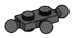 Plate 1 x 2 studs on top & bottom, small ball joints on 3 side in Gray, Dark (Flake)