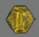 Gear: dodecagon with textured faces & hole on bottom (Engram) in Yellow (Translucent)