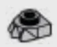 Plate 1 x 1 with three small spikes or toes in Gray, Steel