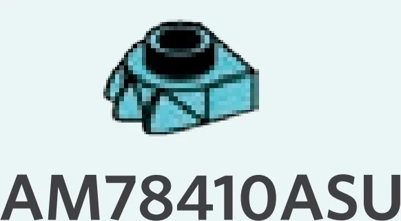 Plate 1 x 1 with three small spikes or toes in Teal