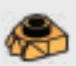 Plate 1 x 1 with three small spikes or toes in Orange, Florida