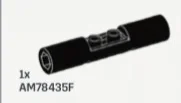 Connector 6L Pin Hole on each end 2 studs in center in Clear, Smoky (Translucent)